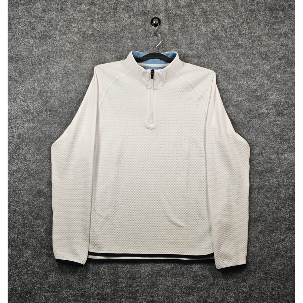 Rhone Men's Founders Golf 1/4 Zip Long Sleeve Shirt Size Medium Bright White